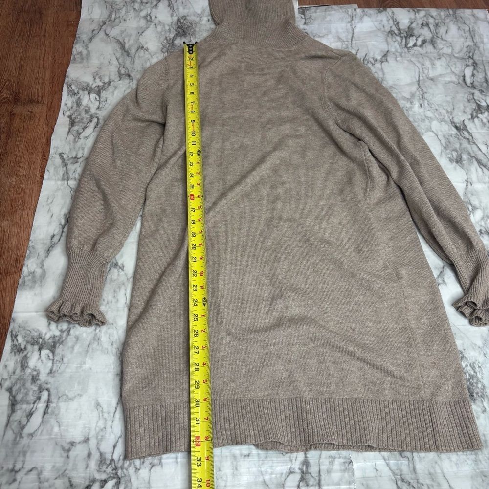 LC Lauren Conrad Long Sleeve Tan Beige Sweater Dress turtleneck loose fit small - Picture 7 of 7